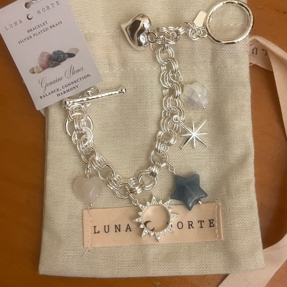 Silver Luna Norte charm bracelet - Viral